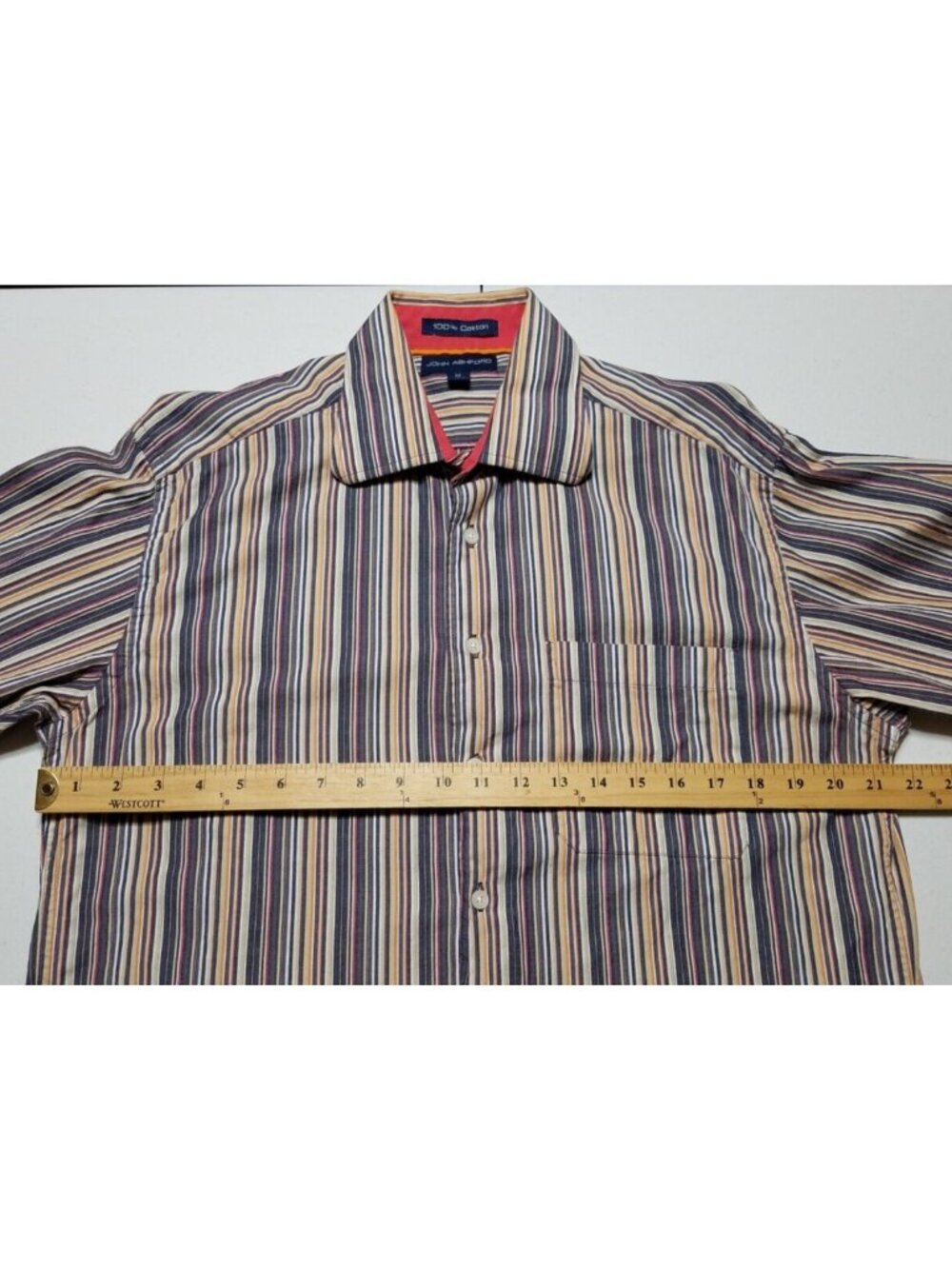 John Ashford Long Sleeve Button Up Business Casual Office Career Shirt Men's M - Picture 4 of 9